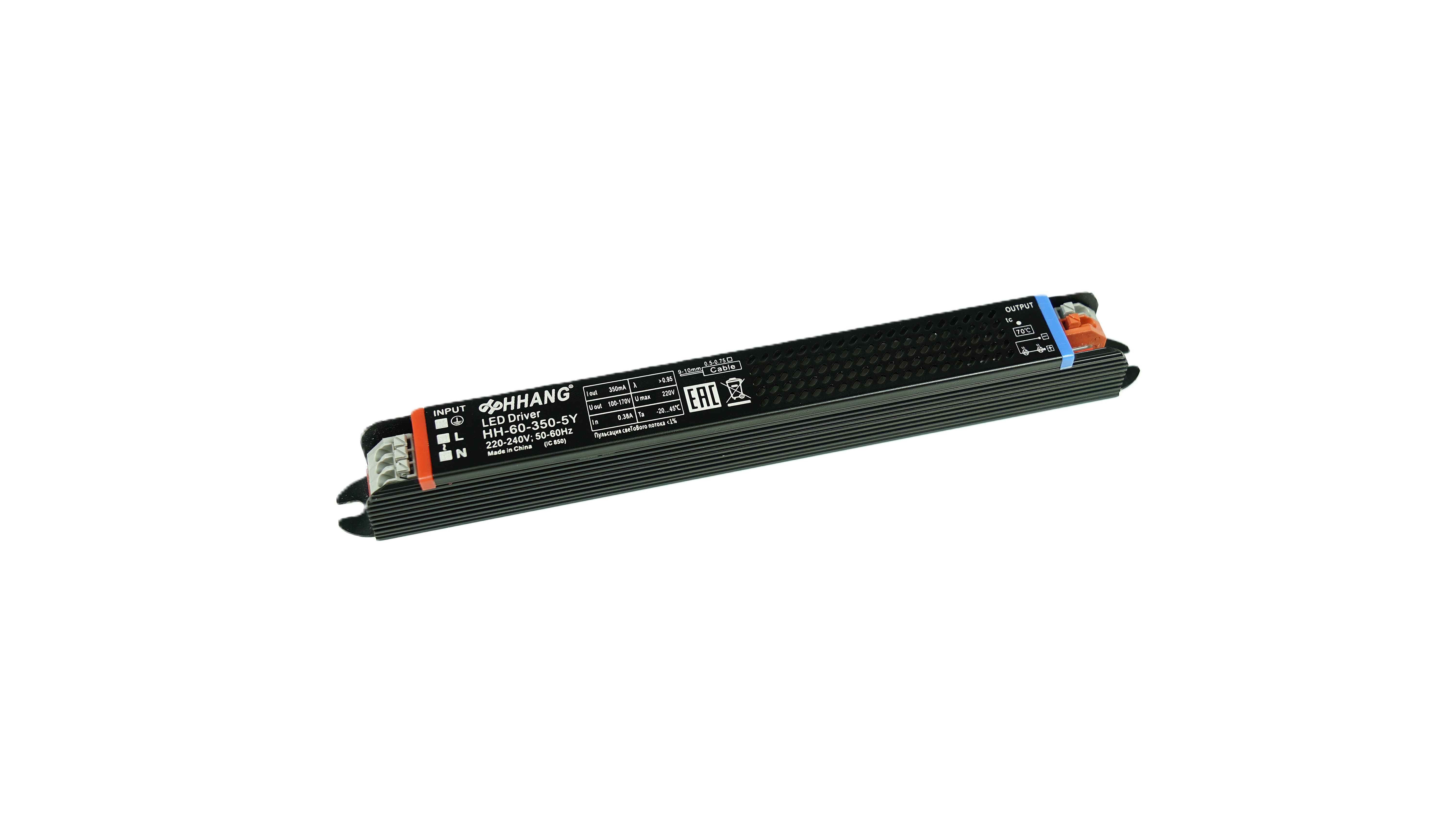 Драйвер постоянного тока LED_DRIVER-220V-5Y-60W-350МА-IP20-HH