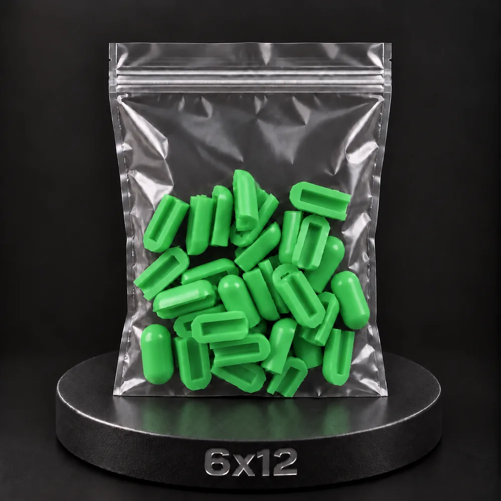 Заглушка для тонкого неона NEONTHIN-12-ZAGLUSHKA-6X12-SILICONE-MEN (Зеленая)
