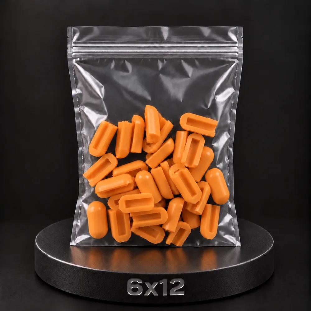 Заглушка для тонкого неона NEONTHIN-12-ZAGLUSHKA-6X12-SILICONE-MEN (Оранжевая)