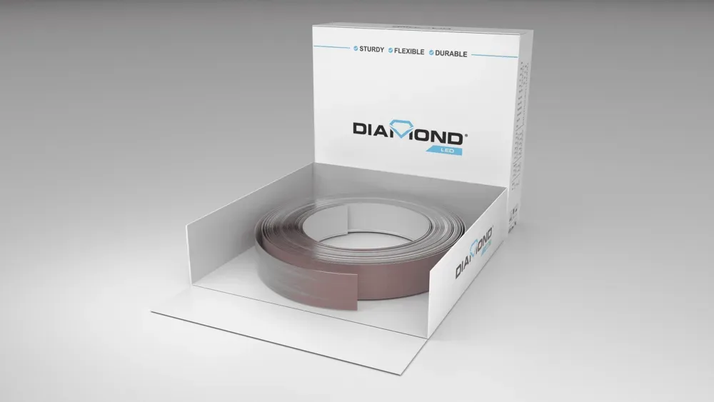 Алюминиевый борт DBX 8cm/06mm-розовое золото царапанное-DBX