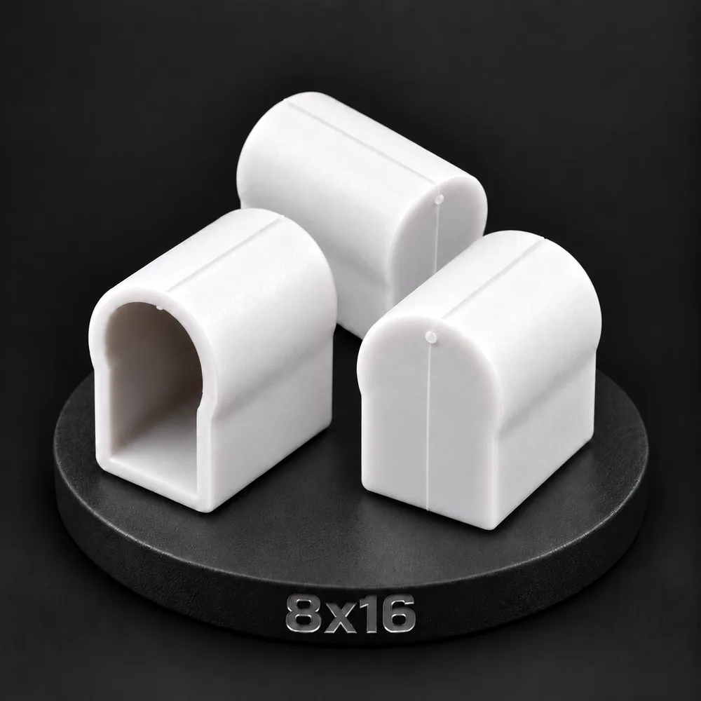Заглушка для тонкого неона 8X16 пластик IP67
