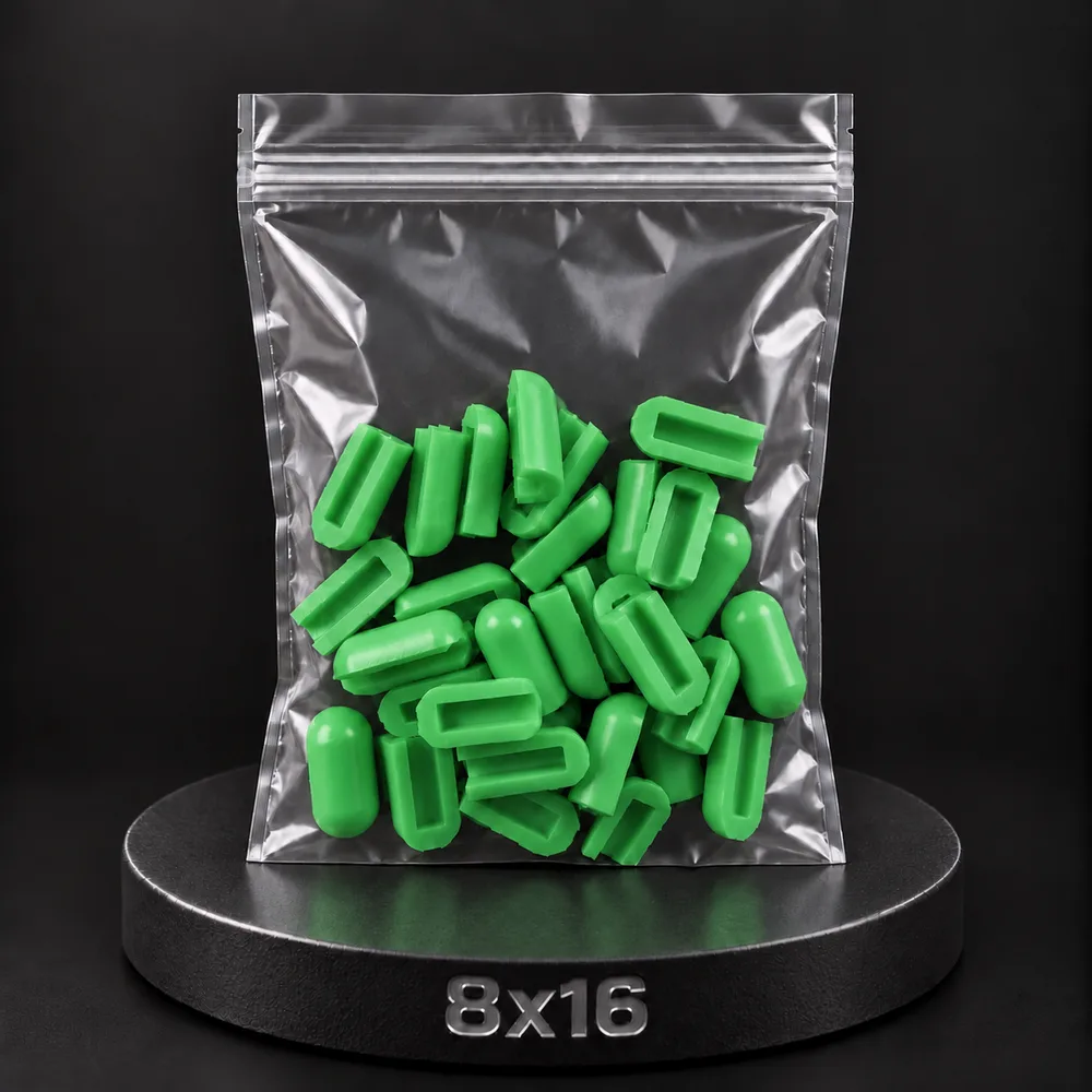 Заглушка для тонкого неона NEONTHIN-12-ZAGLUSHKA-8X16-SILICONE-MEN (Зеленая)