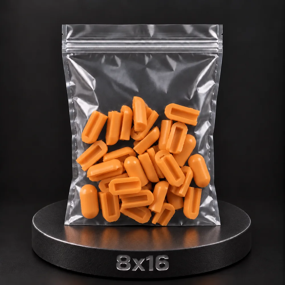 Заглушка для тонкого неона NEONTHIN-12-ZAGLUSHKA-8X16-SILICONE-MEN (Оранжевая)