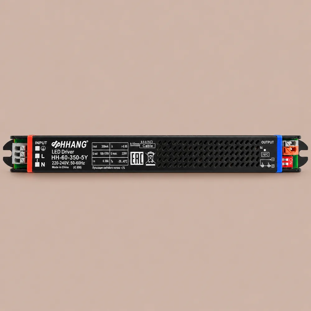 Драйвер постоянного тока LED_DRIVER-220V-5Y-60W-350МА-IP20-HH