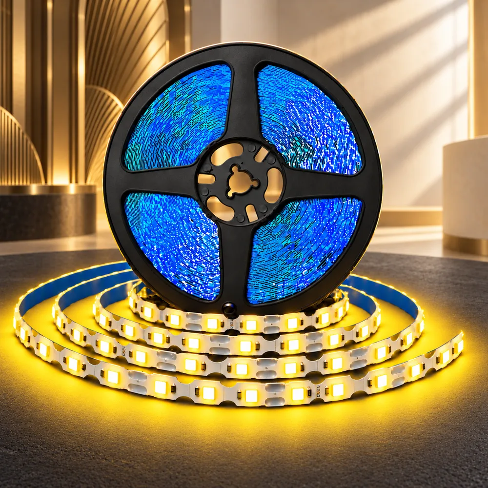 Светодиодная лента для неона, цвет желтый LSFN-2835-12V-8W-120LED-Y-10ММ-IP65-МЕN