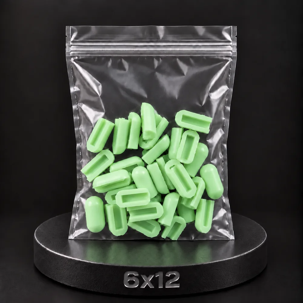 Заглушка для тонкого неона NEONTHIN-12-ZAGLUSHKA-6X12-SILICONE-MEN (Светло зеленая)