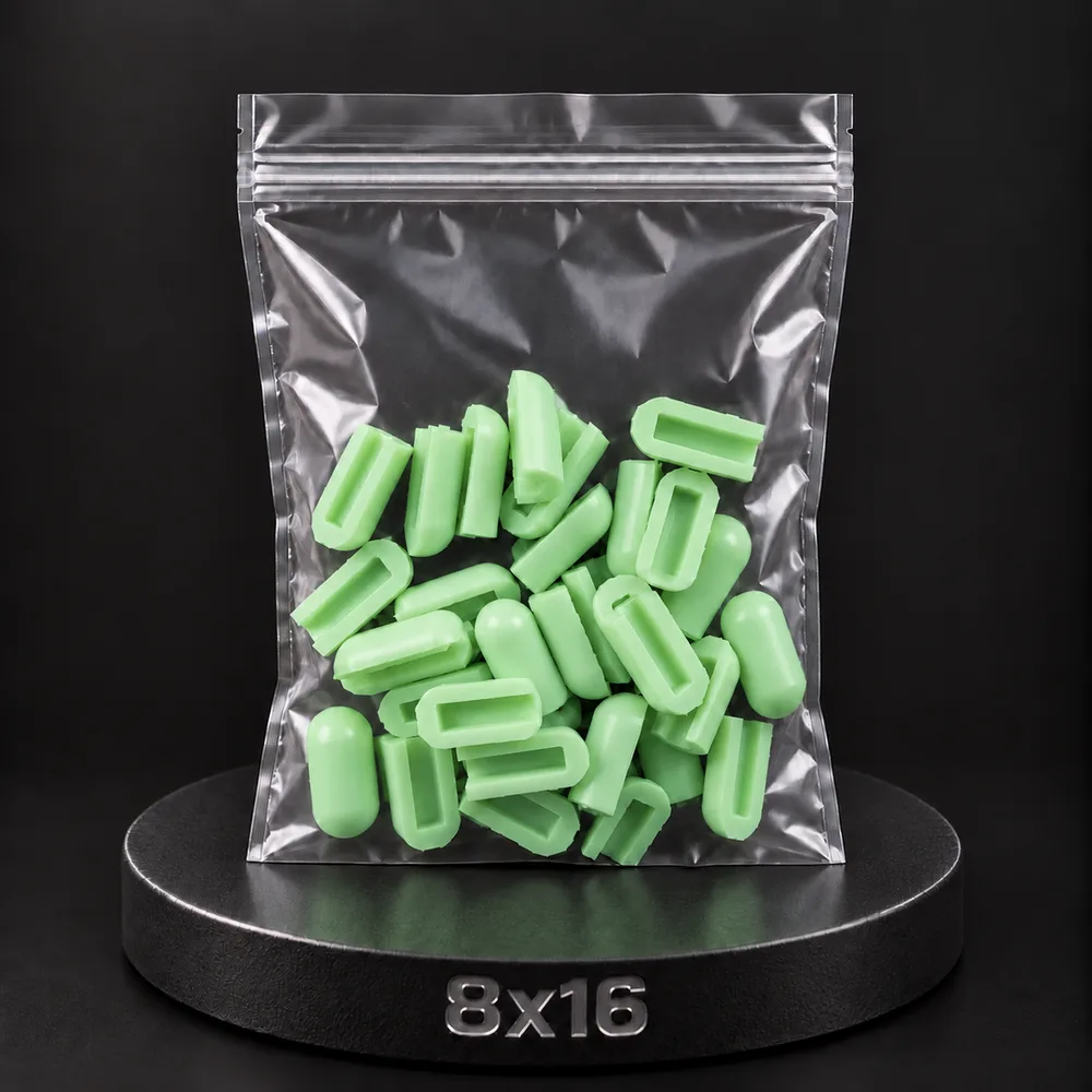 Заглушка для тонкого неона NEONTHIN-12-ZAGLUSHKA-8X16-SILICONE-MEN (Светло зеленая)